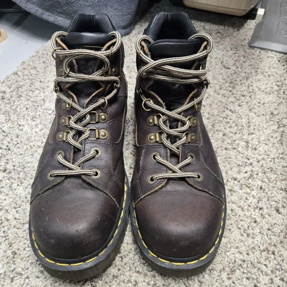 Dr Martens 9728 Chunky Brown Leather Hiking Boots Men’s 12 US Gorpcore